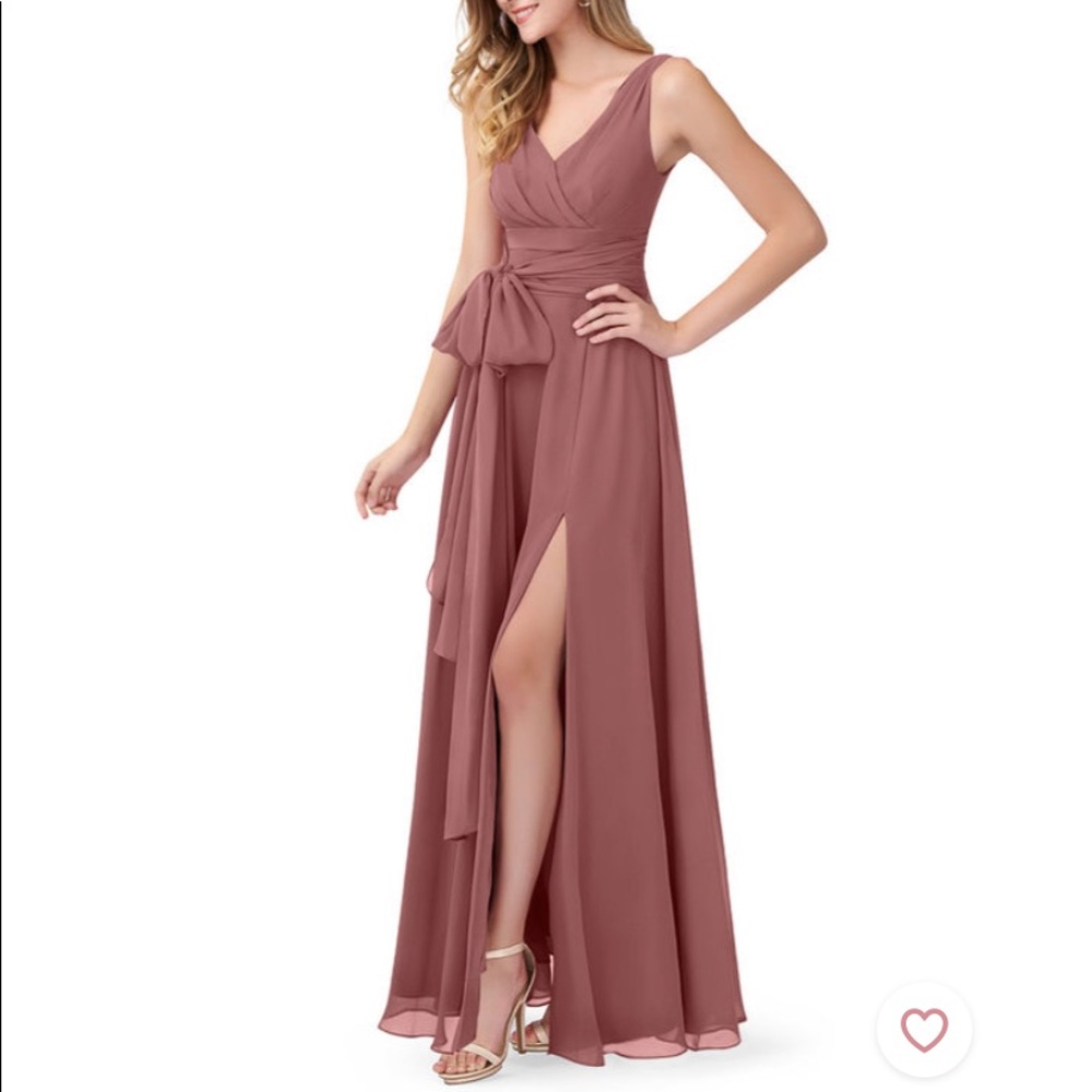 Azazie Bianca Bridesmaid Dress - Vintage Mauve